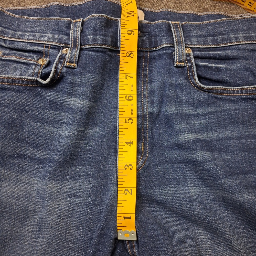 Edwin Bree High Rise Straight Leg Jeans Deja Blue Raw Hem Size 28 EW2003ICN - Picture 6 of 14